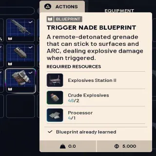 Trigger Nade Blueprint