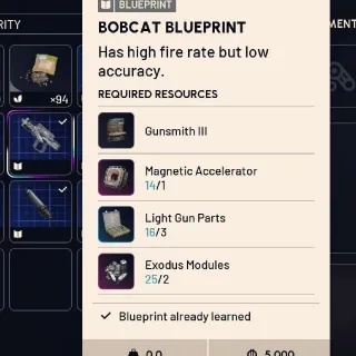 Bobcat Blueprint