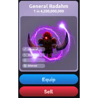 General Radahm (Ethereal) - Mount RNG ROBLOX