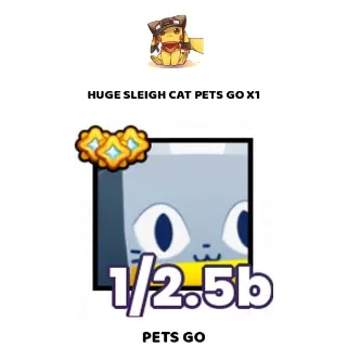 HUGE SLEIGH CAT PETS GO