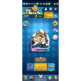 Clash royale : 11500+ Trophies | KT 15 Lvl | Lvl 62 | 121 Cards ARENA 28