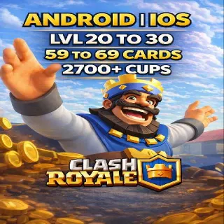 Clash Royale LVL +20|60+ cards | Instant Delivery