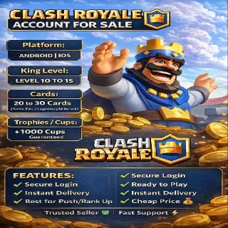Clash Royale LVL +10|30 cards | Instant Delivery
