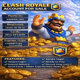 Clash Royale LVL +10|30 cards | Instant Delivery