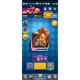 Clash royale : 12000+ Trophies | KT 15 Lvl | Lvl 62 | All Cards Arena 29