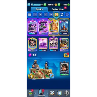 Clash royale : 12000+ Trophies | KT 15 Lvl | Lvl 62 | All Cards Arena 29