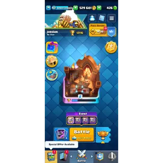 Clash royale : 12000+ Trophies | KT 15 Lvl | Lvl 62 | All Cards Arena 29