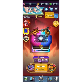 Clash royale : 12500 Trophies | KT 16 Lvl | Lvl 62 | All Cards Arena 30