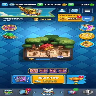 Clash royale : 10700+ Trophies | KT 15 Lvl | Lvl 59 | 121 Cards Emote 63