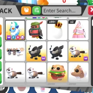 UNTRADABLE mfr haetae + very large adopt me inventory with over 1500 eggs ( not just basic ones or cracked ones ) 