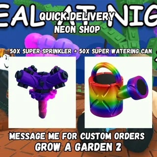 50 Super Sprinkler + 50 Super Watering Can | Grow A Garden 2