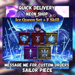 Esdeath/Ice Queen Set with F Skill | Sailor Piece
