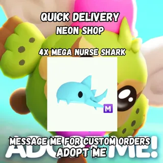4x Mega Nurse Shark | Adopt Me!