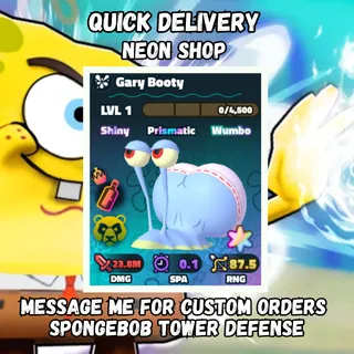 Super Star SW Gary Booty NC | Spongebob Tower Defense