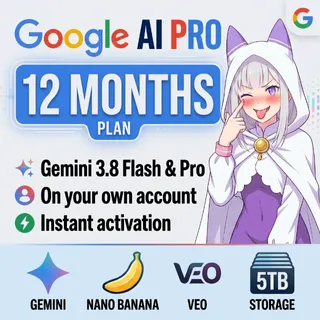 [Auto 24/7] BEST AI | Gemini AI Pro 18 months, 5 TB, Gemini 3.8 Flash, veo3.1, Nano Banana
