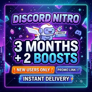 Discord Nitro 3 Month Promo Link – Instant Delivery – New Users Only
