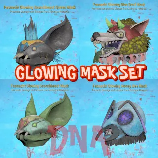 Old Glowing Fasnacht Mask set