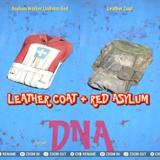 RED ASYLUM + LEATHER COAT Bundle 