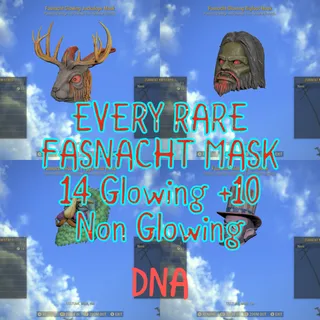 24 SET EVERY RARE GLOWING AND RARE FASNACHT MASK