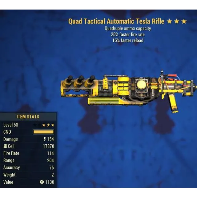 Weapon | Q2515 Fr Tesla Rifle - Fallout 76 Game Item - Gameflip