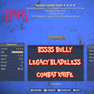 BLADELESS COMBAT KNIFE 4* BSS3S