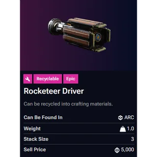10x Rocketeer Driver - Arc Raiders
