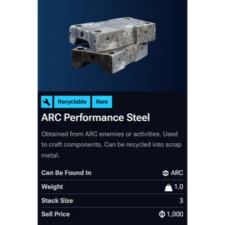 10x Arc Performance Steel - Arc Raiders