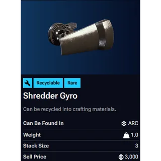 5x Shredder Gyro - Arc Raiders