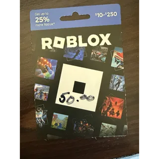$50.00 USD ROBLOX giftcard