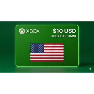 $10.00 USD Xbox Gift Card