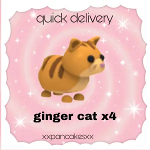 Adopt me Ginger Cat x4