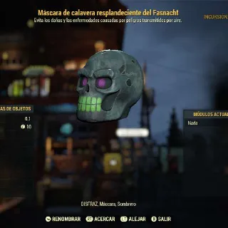 Glowing Bone Head Mask