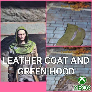 Leather Coat And Hood