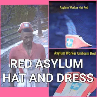 Red Asylum Dress And Hat