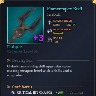 Flamereaper Staff |Devas of Creation