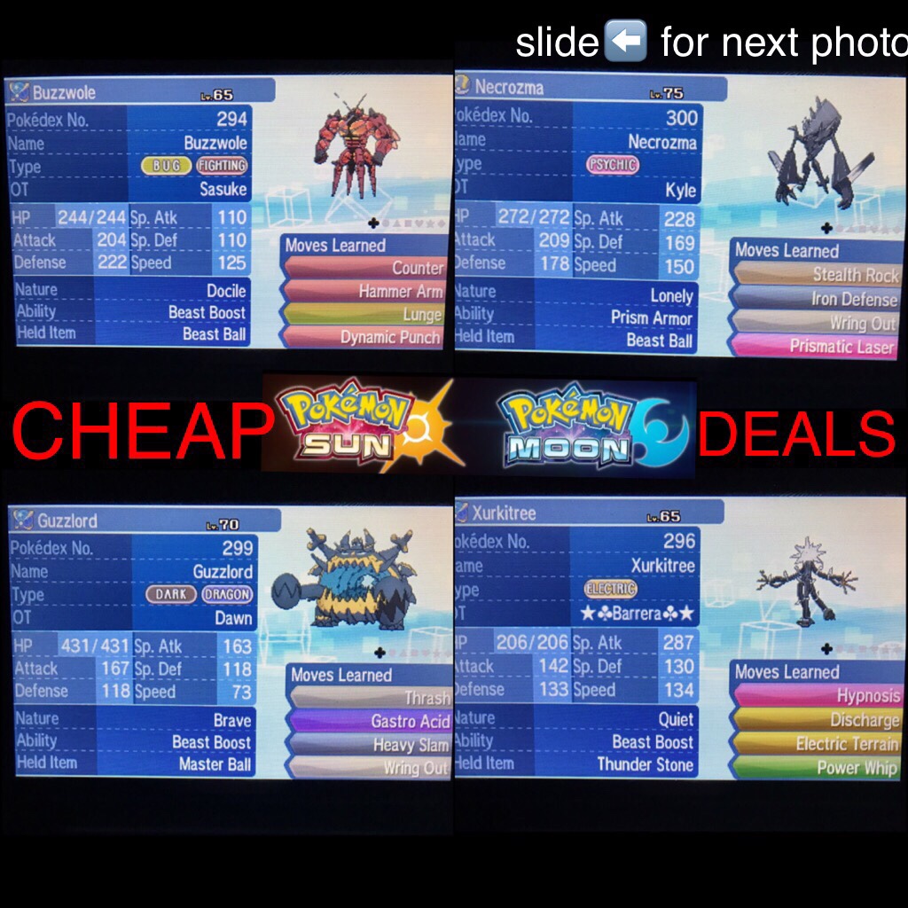 ALL 8 ULTRA BEAST FOR POKEMON MOON AND POKEMON SUN - 3DS Jogos