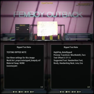 Ripped Test Note