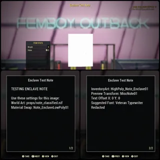 Enclave Test Note
