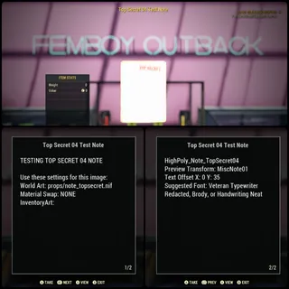 Top Secret 04 Test Note