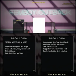 Note Plain 01 Test Note