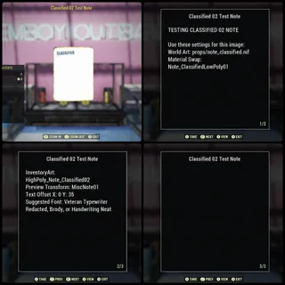 Classified 02 Test Note
