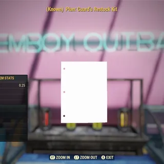 Guard's Restock Kit Plan