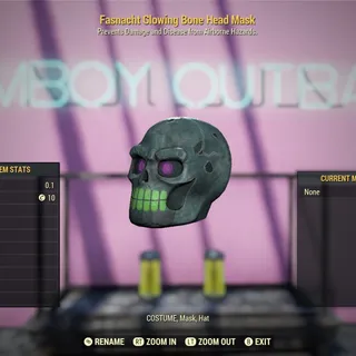 Glowing Bone Head Mask