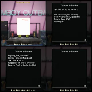 Top Secret 03 Test Note