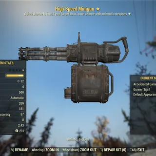 Concussive Minigun (Knockback)