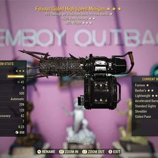 Furious Bash Gilded Minigun