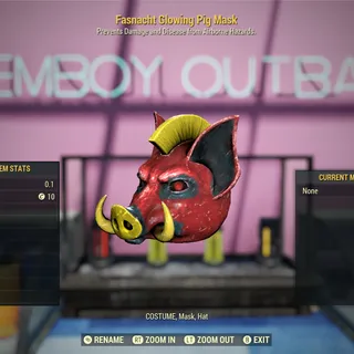 Glowing Pig Mask