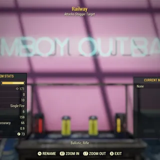 Unrolled Fully Invisible Railway Rifle