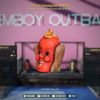 Glowing Red Hot Mask