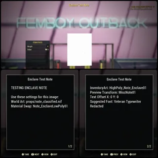 Enclave Test Note